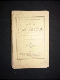 REBOUL : Lettres de Jean Reboul de Nîmes publiées avec une introduction par M. Poujoulat - Edition-Originale.com
