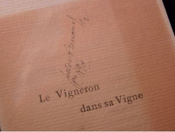 RENARD : Le vigneron dans sa vigne - Autographe, Edition Originale - Edition-Originale.com