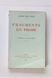 RILKE : Fragments en prose - First edition - Edition-Originale.com