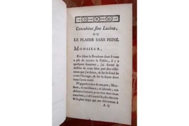ROE : Concubitus sine lucina, ou le plaisir sans peine. Réponse à la lette intitulée Lucina sine concubitu - Edition Originale - Edition-Originale.com