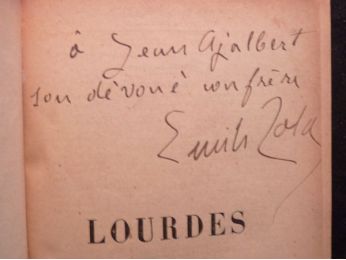ZOLA : Lourdes - Autographe, Edition Originale - Edition-Originale.com