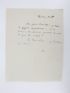 BALTHUS : Lettre autographe signée adressée à Henriette Gomès - Signed book, First edition - Edition-Originale.com