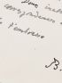 BALTHUS : Lettre autographe signée adressée à Henriette Gomès - Autographe, Edition Originale - Edition-Originale.com