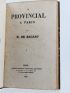 BALZAC : Le Provincial à Paris - Edition-Originale.com
