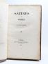 BARBIER : Satires et poèmes - First edition - Edition-Originale.com