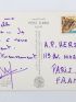 BEJART : Carte postale autographe signée adressée à André-Philippe Hersin expédiée depuis Le Caire  : 