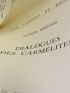 BERNANOS : Dialogue des carmélites - First edition - Edition-Originale.com