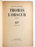 BLANCHOT : Thomas l'obscur - Edition Originale - Edition-Originale.com