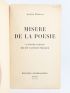 BRETON : Misère de la poésie - Prima edizione - Edition-Originale.com
