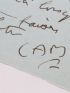 CAMI : Lettre autographe signée adressée à son ami Carlo Rim s'excusant de pas être présent à la fête organisée pour ses 30 ans : 