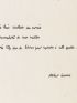 CAMUS : Pièce autographe signée d'Albert Camus 