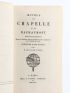 CHAPELLE : Oeuvres de Chapelle et Bachaumont - Edition-Originale.com