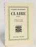 CHARDONNE : Claire - First edition - Edition-Originale.com