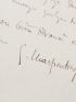 CHARPENTIER : Lettre autographe datée et signée à propos d'une solennité musicale devant être jouée après l'inauguration d'un monument consacré à Ludwig van Beethoven - Signed book, First edition - Edition-Originale.com