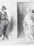 DAUMIER : Lithographie originale en noir et blanc - Emotions Parisiennes - 