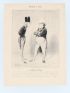 DAUMIER : Lithographie originale en noir et blanc - Les Bohémiens de Paris - 