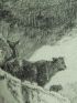 La Fontaine, fables, Les animaux malades de la peste. Gravure originale à l'Eau Forte sur papier Vergé - Edition Originale - Edition-Originale.com