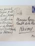 DENIS : Carte postale autographe signée au collectionneur Pierre Bertrand - Signiert, Erste Ausgabe - Edition-Originale.com