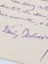 DESCAVES : Lettre autographe signée adressée à un écrivain qui a récemment écrit une biographie d'Honoré Daumier : 