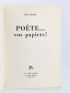 FERRE : Poète... vos papiers - Autographe, Edition Originale - Edition-Originale.com