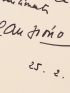 GIONO : Lettre autographe signée déclinant une invitation, pour raison de santé, à une soirée d'hommage à Jean Cocteau et Colette - Signed book, First edition - Edition-Originale.com
