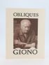 GIONO : Obliques N°spécial Jean Giono - Edition Originale - Edition-Originale.com