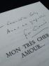 GIROUD : Mon très cher amour... - Signed book, First edition - Edition-Originale.com