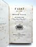 GOETHE : Faust suivi du Second Faust. Choix de ballades et poésies de Goëthe - Schiller - Burger - Klopstock - Schubart - Koerner - Uhland, etc - Prima edizione - Edition-Originale.com