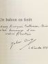 GRACQ : Un balcon en forêt - Signed book, First edition - Edition-Originale.com