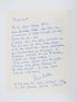 GUS BOFA : Lettre autographe signée adressée à Carlo Rim : 