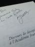 GUTH : Discours de déception à l'Académie française - Signed book, First edition - Edition-Originale.com