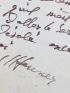 HENNER : Billet autographe signé adressé à son ami le peintre Edouard Detaille  - Signiert, Erste Ausgabe - Edition-Originale.com
