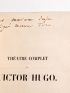 HUGO : Théâtre de Victor Hugo. Hernani - Marion Delorme - Le Roi s'amuse - Lucrèce Borgia - Marie Tudor - Angelo - Ruy-Blas - Les Burgraves - Signed book, First edition - Edition-Originale.com