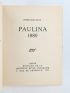 JOUVE : Paulina 1880 - First edition - Edition-Originale.com