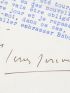 JOUVET : Lettre dactylographiée datée et signée adressée à sa grande amie Alice Rim à en-tête de son théâtre de l'Athénée - Autographe, Edition Originale - Edition-Originale.com