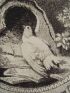 La Fontaine, fables, Les deux pigeons. Eau forte originale sur papier Vergé - Edition-Originale.com