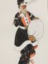 Costumes parisiens. Robe de charmeuse garnie de zibeline et d'hermine. Gilet d'hermine. Souliers clergyman (pl.128, Journal des Dames et des Modes, 1913 n°57) - First edition - Edition-Originale.com