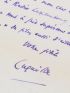LUGNE-POE : Lettre autographe signée adressée à Carlo Rim concernant la bonne réception de son film Justin de Marseille - Signed book, First edition - Edition-Originale.com