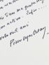 MAC ORLAN : Lettre autographe datée et signée à son ami le poète artésien Roger Valuet qui sollicite pour présider une association poétique  : 