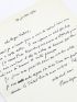MAC ORLAN : Lettre autographe datée et signée à son ami le poète artésien Roger Valuet qui sollicite pour présider une association poétique  : 