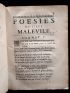 MALLEVILLE : Poesies du Sieur de Malleville - Edition Originale - Edition-Originale.com