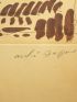 MASSON : ​​​​​​​Deux visages soucieux - Eau-forte et aquatinte d'André Masson signée sur vélin crème  - Signed book, First edition - Edition-Originale.com