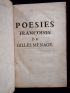 MENAGE : Poesies françoises de Gilles Menage - Edition-Originale.com