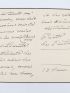 MONTESQUIOU : Lettre autographe signée de Robert de Montesquiou évoquant la voix métallique de son bienveillant correspondant - Signed book, First edition - Edition-Originale.com