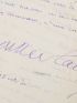 MONTHERLANT : Lettre autographe signée adressée à Christian Melchior-Bonnet  : 