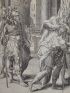 Et accedens qui quinque talenta acceperat obtulit alia, quinque quae lucrifecerat, similiter et qui duo acceperat obtulit alia duo, quibus ait Dominus, Euge serui boni et fideles quia super pauca fideles fuistis super multa vos constituam Intrate in gaudium domini vestri. (Matt. 25.20.). Gravure originale du XVIIe siècle - First edition - Edition-Originale.com