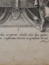 Et accedens qui quinque talenta acceperat obtulit alia, quinque quae lucrifecerat, similiter et qui duo acceperat obtulit alia duo, quibus ait Dominus, Euge serui boni et fideles quia super pauca fideles fuistis super multa vos constituam Intrate in gaudium domini vestri. (Matt. 25.20.). Gravure originale du XVIIe siècle - First edition - Edition-Originale.com