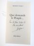 PASQUA : Que demande le Peuple... - Signed book, First edition - Edition-Originale.com