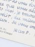 PAULHAN : Carte postale autographe signée et adressée à Felia Leal, éditrice de son ouvrage Paroles transparentes illustré par Georges Braque - Autographe, Edition Originale - Edition-Originale.com