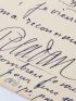 PELADAN : Lettre autographe signée adressée à Marius Richard dans laquelle il évoque la possibilité de la création d'une pièce (Sémiramis) dans l'amphithéâtre de Nîmes dirigé par son correspondant : 